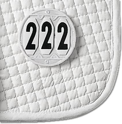 WALDHAUSEN Startnummern für die Schabracke, rund, Weiss