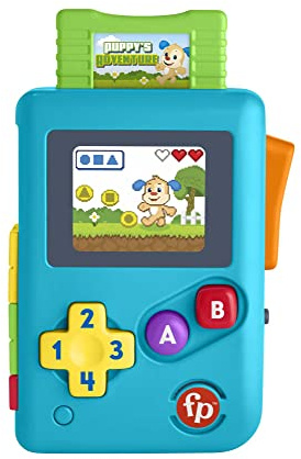 Fisher-Price Rires et éveil : Ma Première Console de Jeu - Manette Bébé pour Garçons et Filles - Jouet Musical et Coloré pour Enfants à Partir de 6 Mois, 1 an, 2 Ans, 3 Ans - Version Française, HBC85