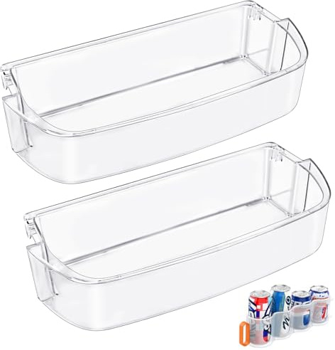 [2 PACK]UPGRADED WPW10710203 Refrigerator Door Bin Compatible With Kenmore Whirlpool Refrigerator Door Shelf W10710203 W10451871 Whirlpool Fridge Door Shelf WRS571CIHZ01 WRS588FIHZ00 WRS571CIDM01Shelf