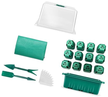 KHZen Bandeja Germinación Plántulas Caja Cultivo Planta Invernadero Interior para Caso Propagación del Uso del Hogar con Clara