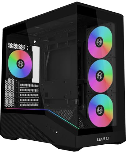 Lian Li VECTOR V100R MINI Micro-ATX Gaming PC Case – Black | Compact Tempered Glass Mini Tower with High Airflow, ATX PSU Support