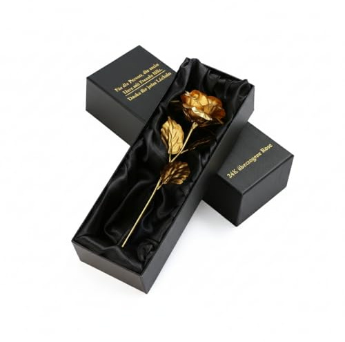 H E L P Y® - Ewige Rose aus Gold - Luxuriöser Geschenkbox - Für Sie, Ehefrau, Mutter, Freundin, Partnerin - Muttertag - Frauentag & Ostern - Neu 2026
