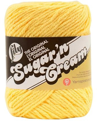 Lily Sugar 'N Cream Yarn-70.9g- Yellow, 2.5 oz