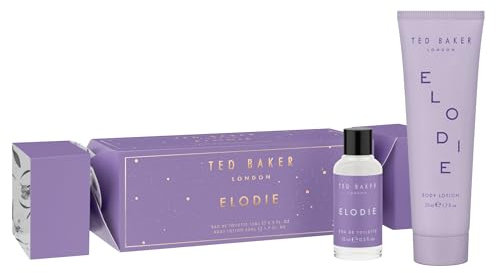 Ted Baker Elodie Fragrance and Body Lotion Gift Set, Elodie Fragrance EDT with Top Notes of Pink Pepper and Bergamot 15ml and Body Lotion 50ml, Cracker Gift Set