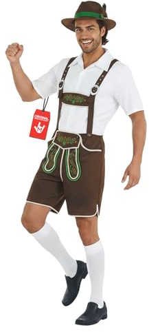 Fun Shack Disfraz Oktoberfest Hombre, Traje Alemán, Disfraz de Cerveza Adulto, Disfraces para Carnaval y Halloween, M