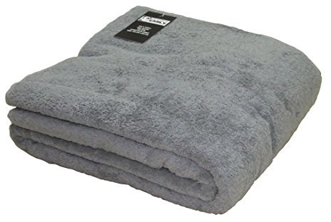 The House Of Emily Massives Badetuch / Strandtuch, 100 % Baumwolle, 150 x 200 cm, Silbergrau