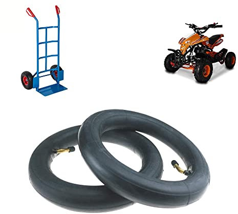 ECA04CUD - Juego de 2 cámaras de aire 3.00-4 VF TR87 válvula metálica de hierro para rueda de carro de la silla mini quad, goma neumática