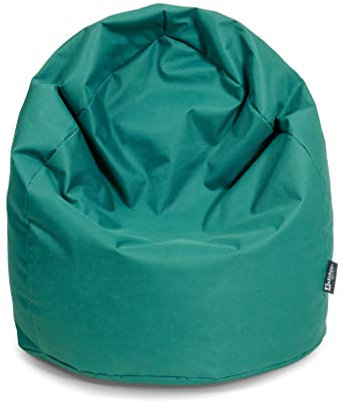 BuBiBag Sitzsack für Kinder in Tropfenform mit ÖKOTEX 100 - Outdoor Sitzsack oder als Indoor Gaming Sitzsack, Kindersitzsack für das Kinderzimmer, gefüllt mit EPS-Perlen (Petrol)
