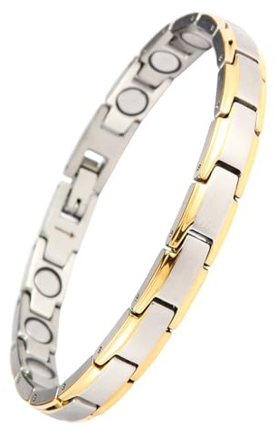 HAQI Powerful Magnetic Bracelet for Men and Women,3500 Gauss Strong Magnets Bracelet with Gift Box & Removal Tool (Women)