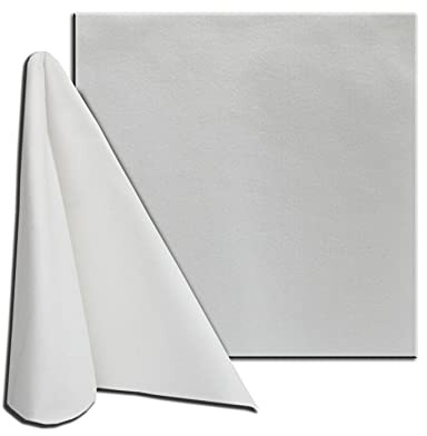 Tovaglioli Monouso Easy in TNT Spunlace trama tipo lino, resistenti, assorbenti e simili al tessuto, 40x40cm 600 pz, Bianco