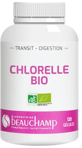 Laboratoire Beauchamp - Complément alimentaire CHLORELLE BIO - 120 gélules - Tonus - Détoxification - Défenses de l'organisme - Chlorophylle - Développé en France