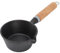 Tissting Cazo Hierro, 13 x 5 cm Sartén para Leche con Madera Mango, Mini Sartén para Huevos Sartenes Pequeñas Cazo Antiadherente para Estufa de Gas, Inducción