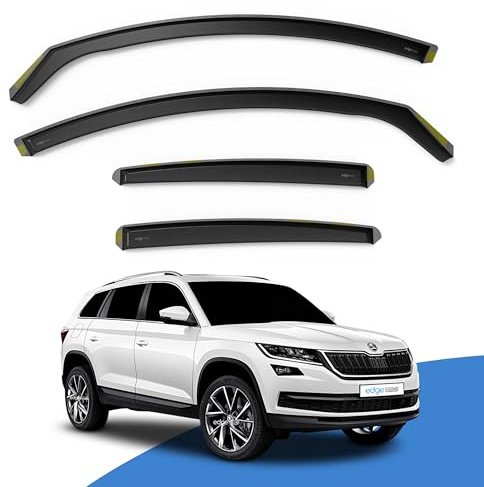 EdgeVisors Wind Deflectors for Skoda Kodiaq MK1 Door 5 Door SUV 4pc | 4pc Set, In-Channel Rain Guards & Accessories