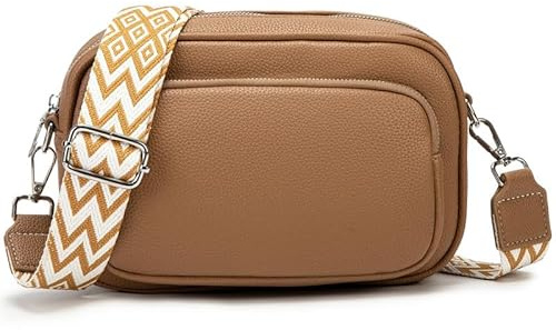 NIYUTA Sacs Bandoulière Femme Sacs portés épaule Bandouliere Cuir Sac a à Main Large Sangle Réglable et Amovible Kaki