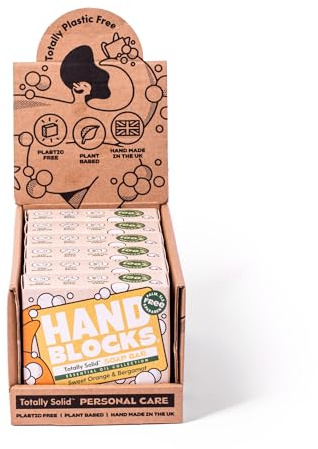 Hand Blocks: Sweet Orange & Bergamot (6 Pack) - Cold Processed Natural Soap Bars - Plastic, Palm, SLS, SLES & Paraben Free