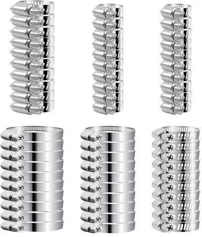 60 PCS Collier Inox, 5 Taille Collier de Serrage Tuyau Réglable, Collier Serrage Métallique, Collier De Serrage Inox Convient Pour Tuyau, Home Gaz, Famille Tuyau D'eau, Câble, Robinet, etc