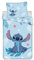 Jerry Fabrics Stitch Angel - Juego de ropa de cama reversible de 140 x 200 cm y funda de almohada grande de 70 x 90 cm, 100% algodón, color azul