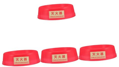 Uonlytech 4 Piezas Base de extintor autoiluminada para maletero de coche organizador de baúl coche extintor Base extintor automóvil Base de extintor para emergencias base del extintor rojo