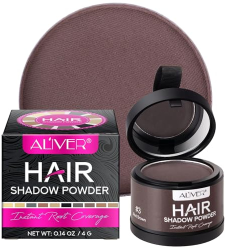 Polvere Capelli, 4g Polvere Volumizzante Correttore Ricrescita, Stempiatura o Capelli Fini per Riempire i Capelli Diradati per Donna Uomo (Marrone medio)