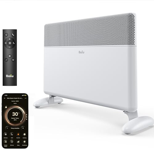 Ballu Infrarotheizung Standgerät & Wandmontage 1500W, Elektrische Heizung Energiesparend mit Smart Thermostat, WLAN App & Alexa, Leise Konvektorheizung mit Frostwächter，Timer für Innenräume(weiß)