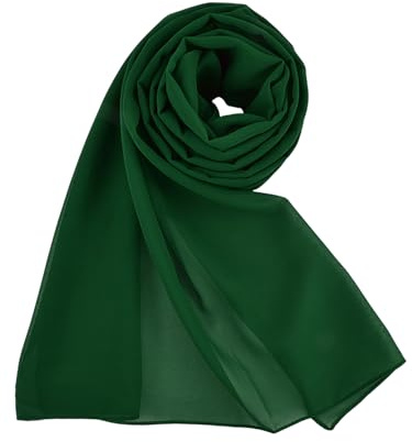 Elegant Damceremoni Chiffong Sjal - Enfärgad Satin Halsduk för Aftonklänningar, Bröllop, Fest, Gåvor - 180 x 70 cm