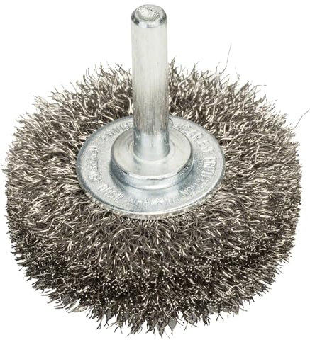 Bosch 1x PRO Stainless Steel Longlife Scheibenbürste, gewellter Draht für 6‑mm-Zylinderschaft und Bohrer (Ø 50 mm, Professional Zubehör Bohrmaschine/Schrauber)