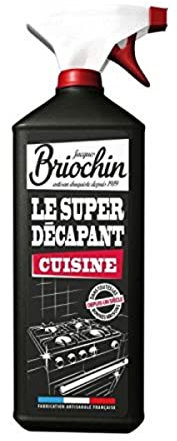 Briochin Jacques Super décapant Cuisine - Elimine Graisses cuites et dépôts carbonisés - Ultra désincrustant - 99.5% d'origine Naturelle - Ecocert - Fabrication française - Pulvérisateur - 1 Litre