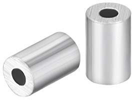 M1 - Manguito de aluminio único para engastar 1 mm 3/64 en alambre de acero, cuerda de botón de parada, clips de cable de 100 unidades