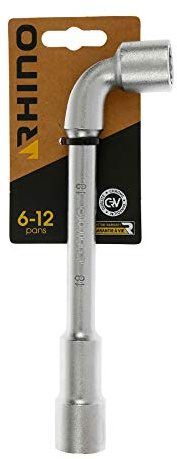 RHINO - Clés tubulaires et à Pipe, Clé à Pipe débouchée 18 mm - Diamètre 18 mm - Empreinte 6/12 pans - Fabriqué en Acier (Chrome Vanadium) - Garantie à Vie - Plusieurs Tailles Disponibles