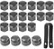 20pcs Universal 17mm Wheel Nut Covers Lug Nut Caps Screw Protector, Lug Nut Covers for Most Car Wheels (grey)