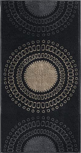 REDBEST Duschtuch Kreise Taupe Größe 75x150 cm - leichte, weiche Qualität, saugstark, sehr strapazierfähig