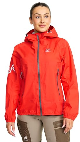 RevolutionRace Arcade 3L Lightweight Jacket Dam, Vattentät Jacka, Packbar Vindjacka för Hiking & Outdoor, Cherry Tomato, M
