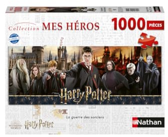 Nathan Puzzle 1000 Teile – Der Zaubererkrieg – Harry Potter – Erwachsene und Kinder ab 14 Jahren – Premium-Puzzle – Meine Helden Kollektion – 12000350