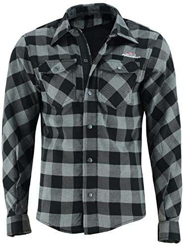 PROANTI Motorradhemd Aramid Motorrad Chopper Hemd Jacke mit Protektoren