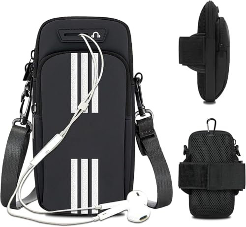 Bolsa el Brazo Deportivo, Bolsa el Brazo Deportivo Universal, Brazo Correr Fitness, Bolsillo para el Brazo para teléfono móvil, Brazalete Movil Running Ajustable, Universal Impermeable Móvil Bolsa