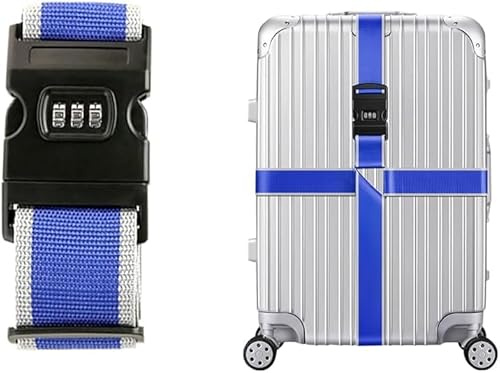 XFSRG Sangles de Bagage Réglables avec Boucle Sangles de Valise Voyage avec Code pour Valise Bagage Sac de Voyage Accessoire