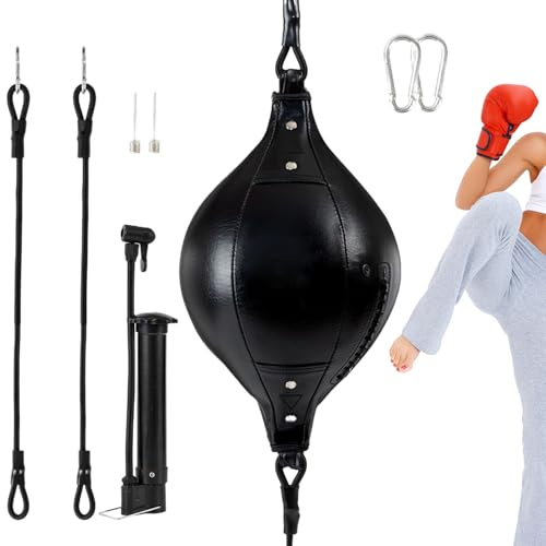 Double End Boxing Bag - flexibel slagboll | Bärbar PU-läder dubbel slagväska för - och utomhusträning
