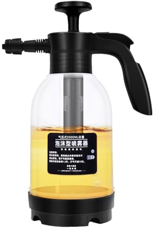 Schiuma per lavaggio auto, 2 l, nebulizzatore a pressione portatile, spray per irrigazione delle piante, per lavaggio auto, giardino, cortile, patio, bagno