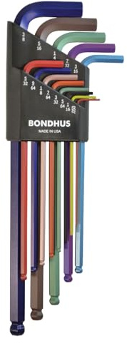 Bondhus. Juego de 13 llaves en L puntabola XL ColorGuard (pulgadas)