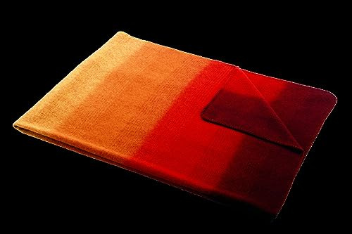 STEINBECK Decke Melanie aus 100% Schurwolle in 2 Farben und 3 Größen, Rot 150 x 200 cm