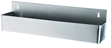 getgastro Flaschenregal, 1-stufig, aus Chromnickelstahl - zur Wandmontage/für 6, 8 oder 10 Flaschen (Für 8 Flaschen)