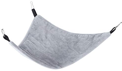 YOUTHINK Small Animal Triangle Hammock, Cage Hanging Hammock for Squirrel Hamster Sugar Glider Rat Chinchilla Guinea Pig (grey)