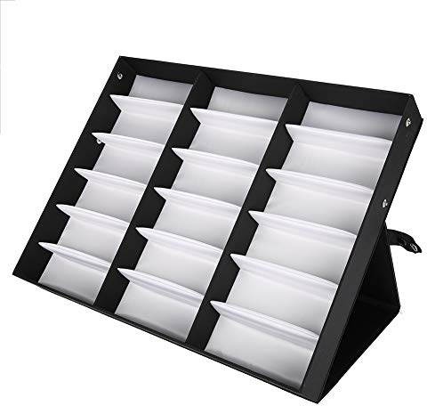 Cerlingwee Glasses Storage Case, Made Of High Grade Materia Eyeglasses Display Box for Home