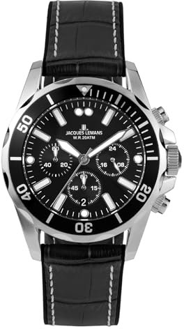 JACQUES LEMANS Herren Analog Quarz Uhr 1-2091A