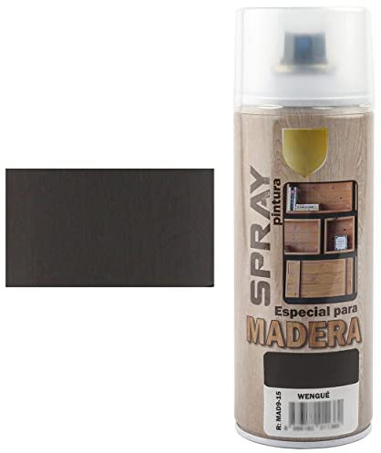 H HANSEL HOME Barniz Spray Especial para Madera - Acabado Madera Wengué 400ml