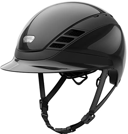 ABUS PIKEUR AirLuxe Pure Reithelm Shiny Black, Größe:S
