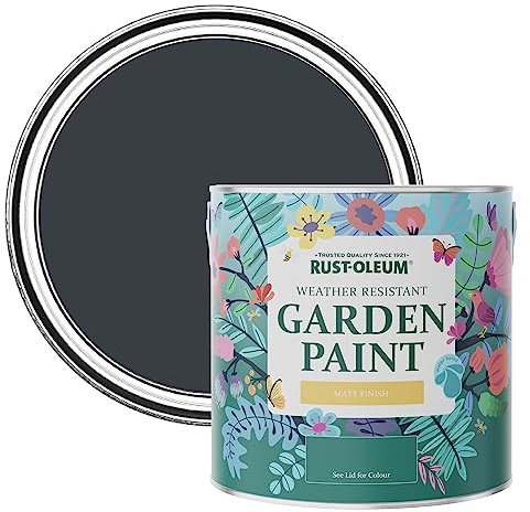 Rust-Oleum Grey Mould-Resistant Garden Paint In Matt Finish - Anthracite (RAL 7016) 2.5L