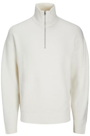 JACK & JONES Herren Jorollie Knit Half Zip Sn Strickpullover, Sea Salt,XL