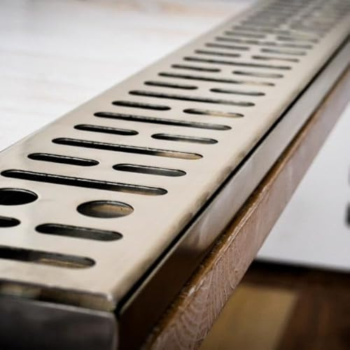 Vassoio anti goccia in acciaio inox, Drip tray per barman - Bar Mat con Griglia in Acciaio Inox e Vassoio Raccoglitore Separato - Made in Italy - Accessori banconi Bar per Barman