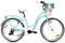 Goetze Mood 26 Zoll Jugendfahrrad, 17 Zoll Tiefeinsteiger Aluminiumrahmen, 6-Gang Kettenschaltung, doppelte V-Bremsen, LED-Beleuchtung, Rattankorb, Komfortsattel, mit Seitenständer & Klingel